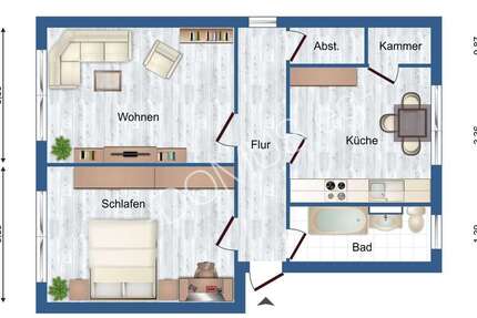 2 Zimmer Wohnung mit Einbauküche! - Wohnung Galenbeck Sandhagen | Angebot:19552806